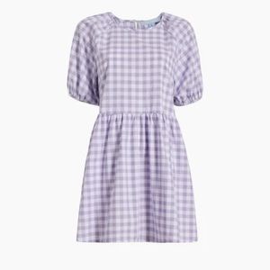 Hill House Home: Adeline Dress - Lilac Jacquard Check (XS)